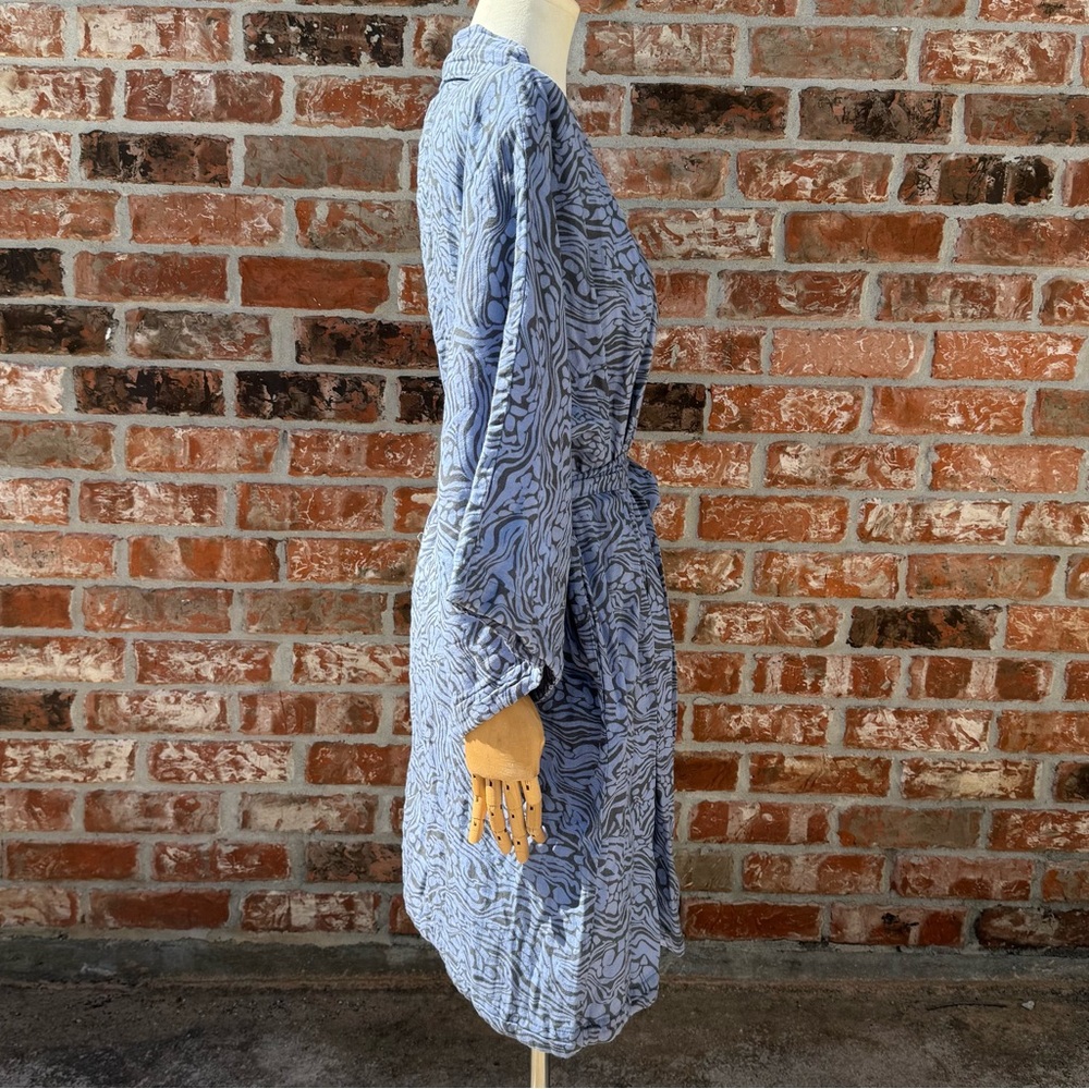 SOLD ELSEWHERE NWT Calme by Johnny Was blue patterned thigh length kimono / XS - Picture 7 of 14